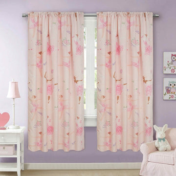 2-Piece Set: Kidz Mix Dancing Ballerinas Window Panel Pair
