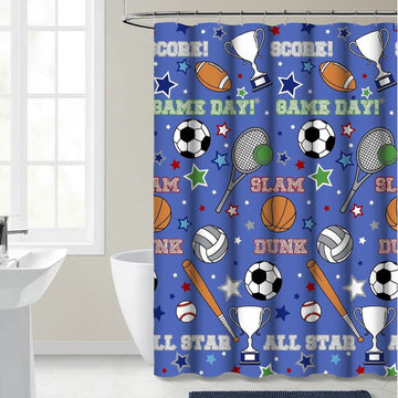Kidz Mix Game Day Shower Curtain