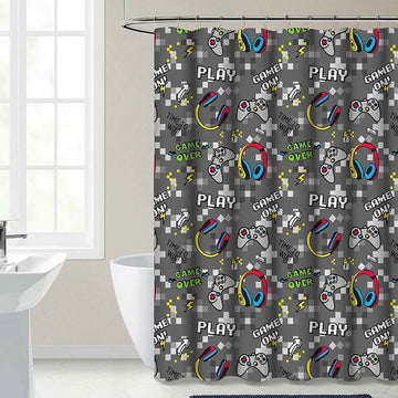 Kidz Mix Game on Glow-in-the-Dark Shower Curtain