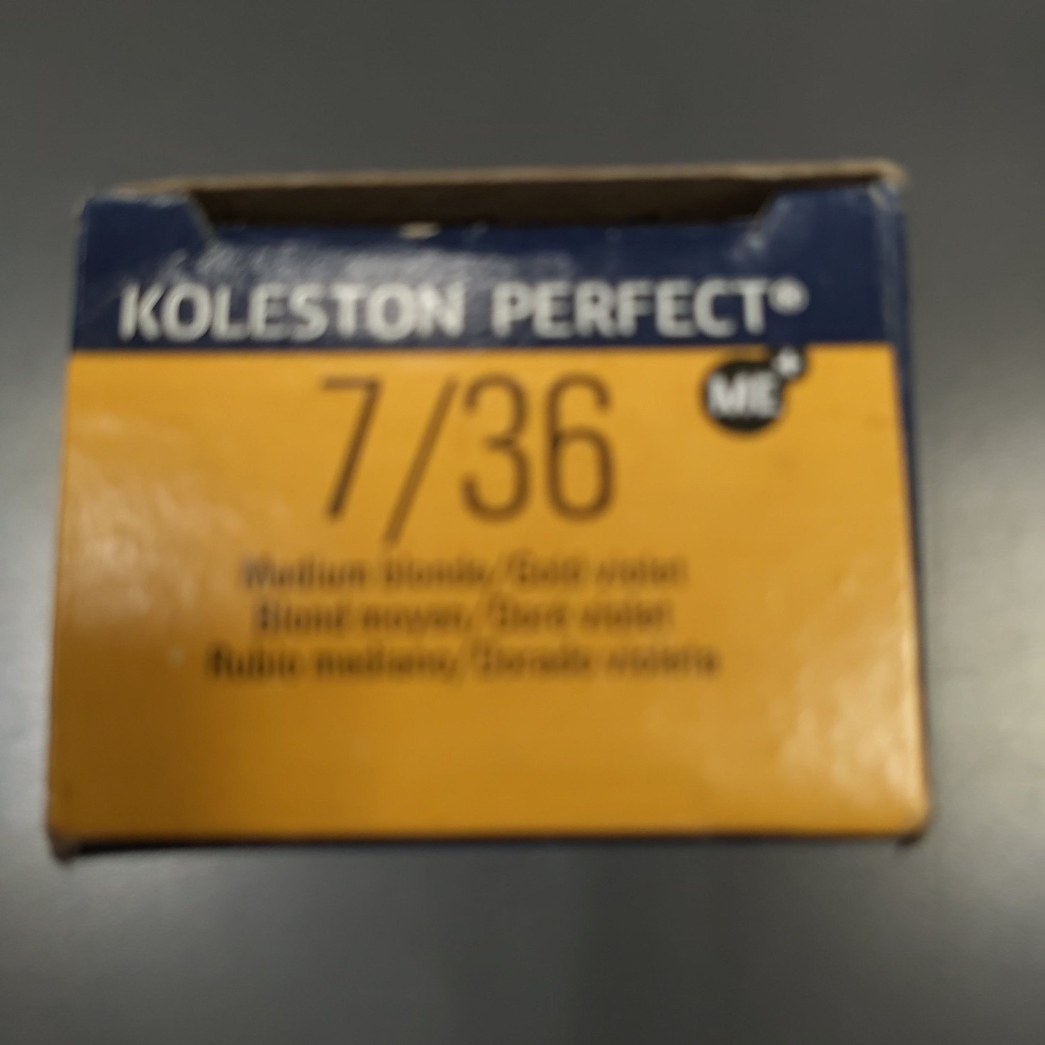 koleston perfect 7/36 tl.color.tube medium blonde /gold violet