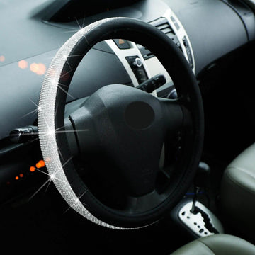 Leather Diamond Rhinestone Car SUV Steer Protector