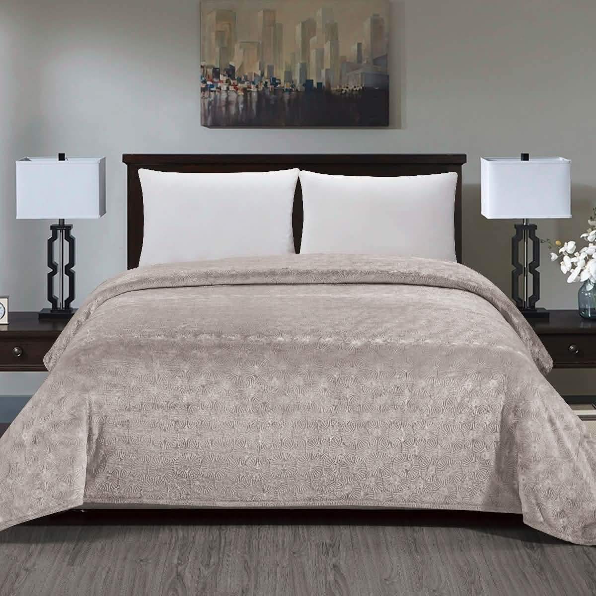 Louvre Embossed Microplush Blanket - Assorted Colors