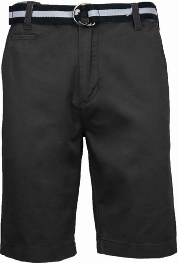 Men's Slim Fit Flat Front Belted Shorts - Assorted Colors and Sizes
