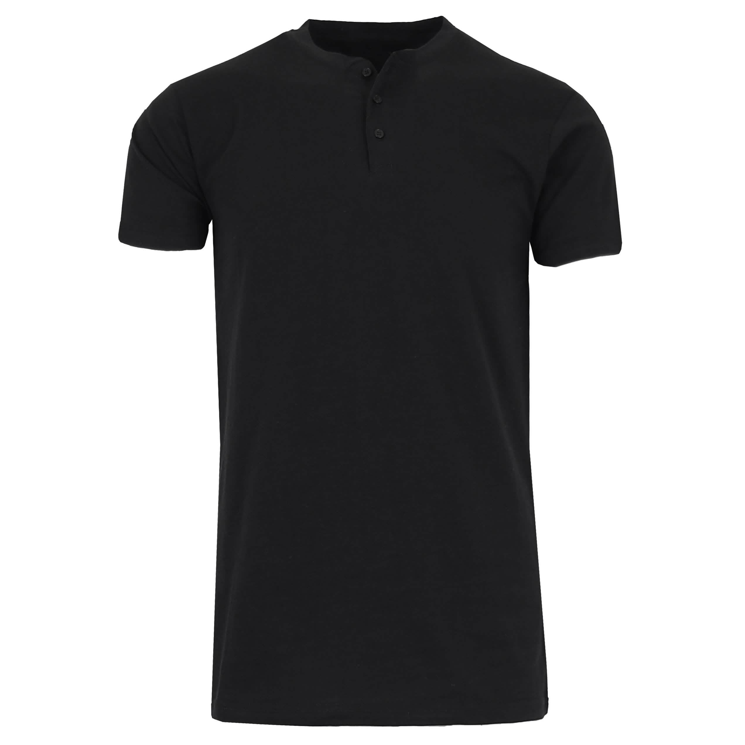 Men's Slim Fitting Short Sleeve Henley Slub Tee