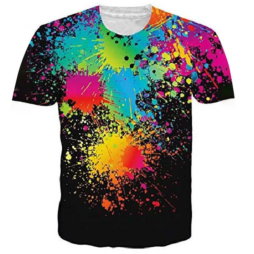 Men's T-shirt 3D Print Print Short Sleeve Going out Tops Streetwear