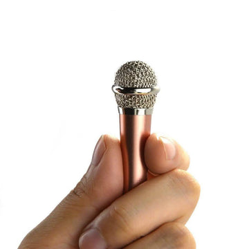 Miniature Metal Microphone for Karaoke with 3.5 mm Universal Cable
