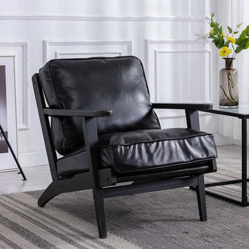 Modern Faux Leather Accent Chair