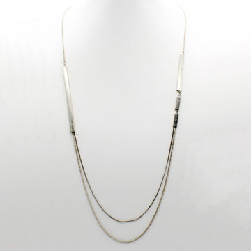 Multi-Layer Silver Bar Necklace