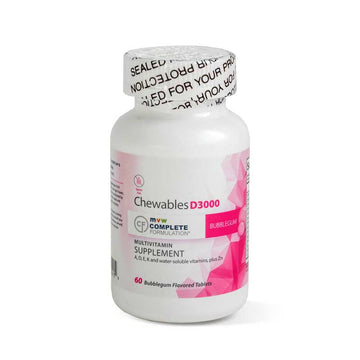 MVW Complete Formulation D3000 Chewable Tablets, Bubblegum Flavor, 60 Count
