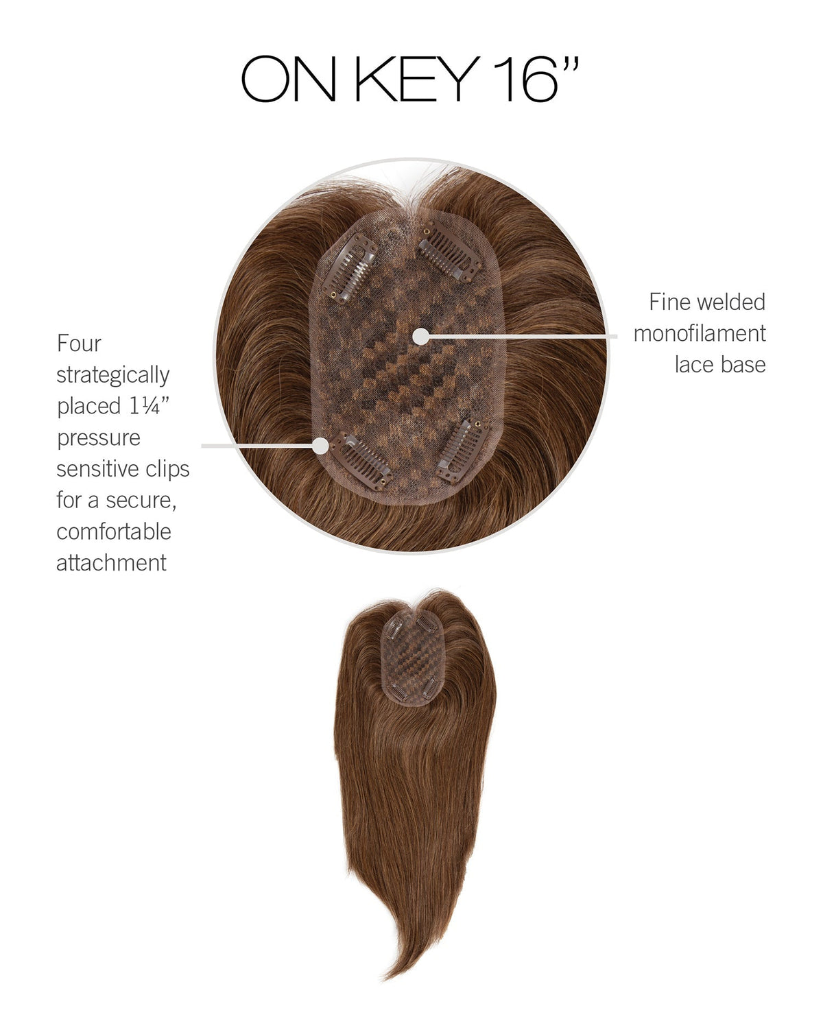 Raquel Welch On Key 16" Hair Topper