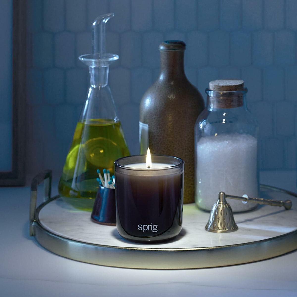 Sprig by Kohler Breathe Aromatherapy Candle with Eucalyptus and Mint -8 oz