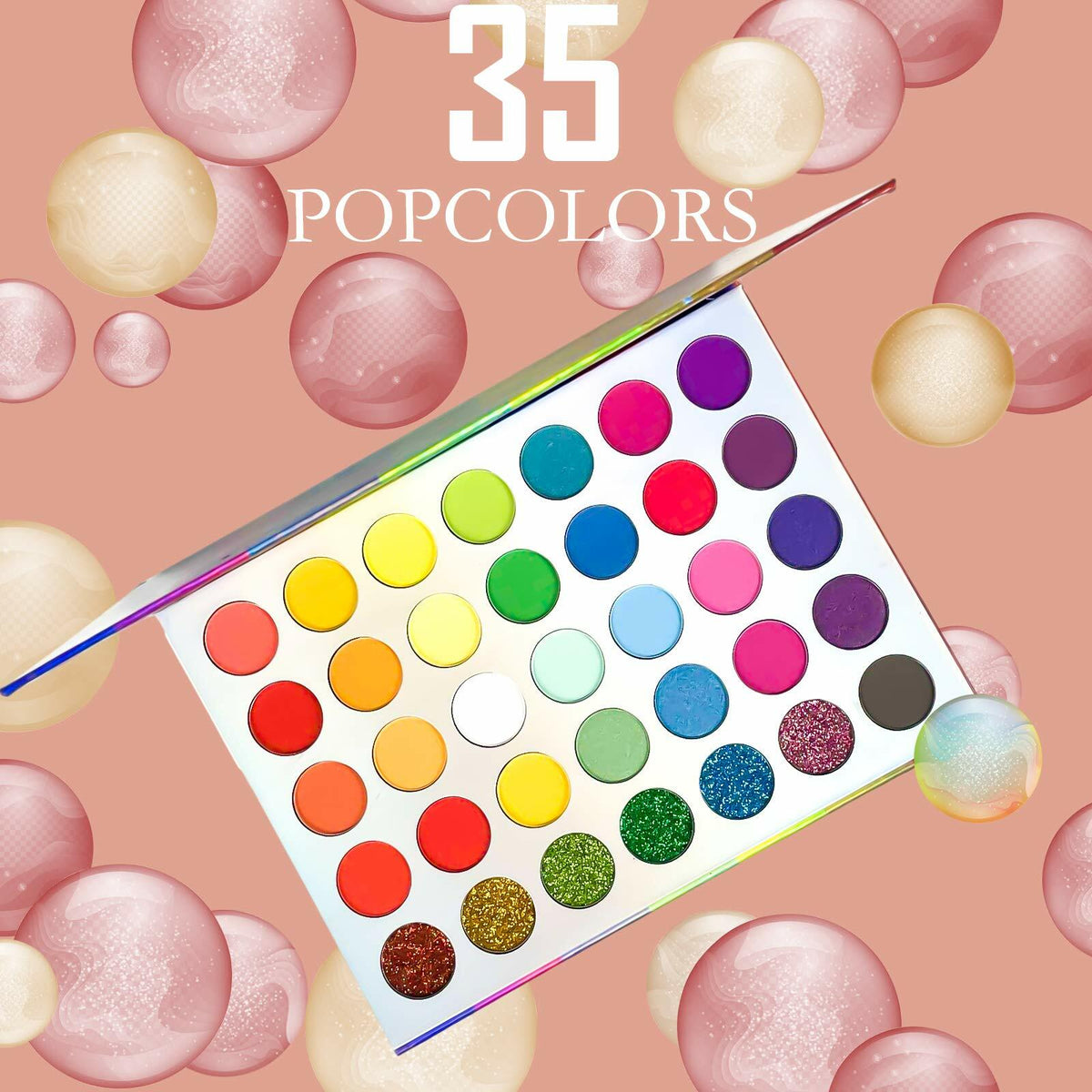 Jutoe 35-Color Eyeshadow Palette – Matte, Shimmer, Waterproof, Long-Lasting