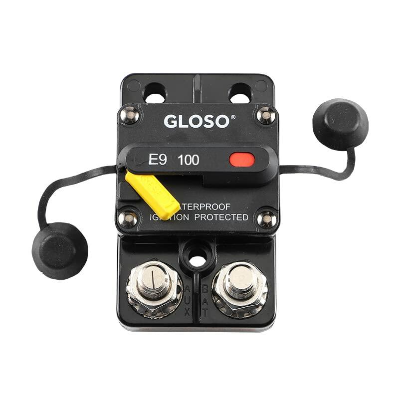 GLOSO 60A E9T Single Pole Thermal Circuit Breaker Manual Reset Automotive