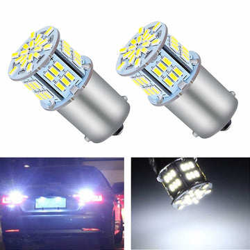 Nowkont 2-Pack LED Turn Brake Lights 12V White #1157 Universal Waterproof