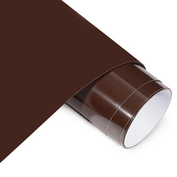 AHIJOY Heat Transfer Vinyl 12"x15ft Chocolate Brown HTV Iron-On for Garments