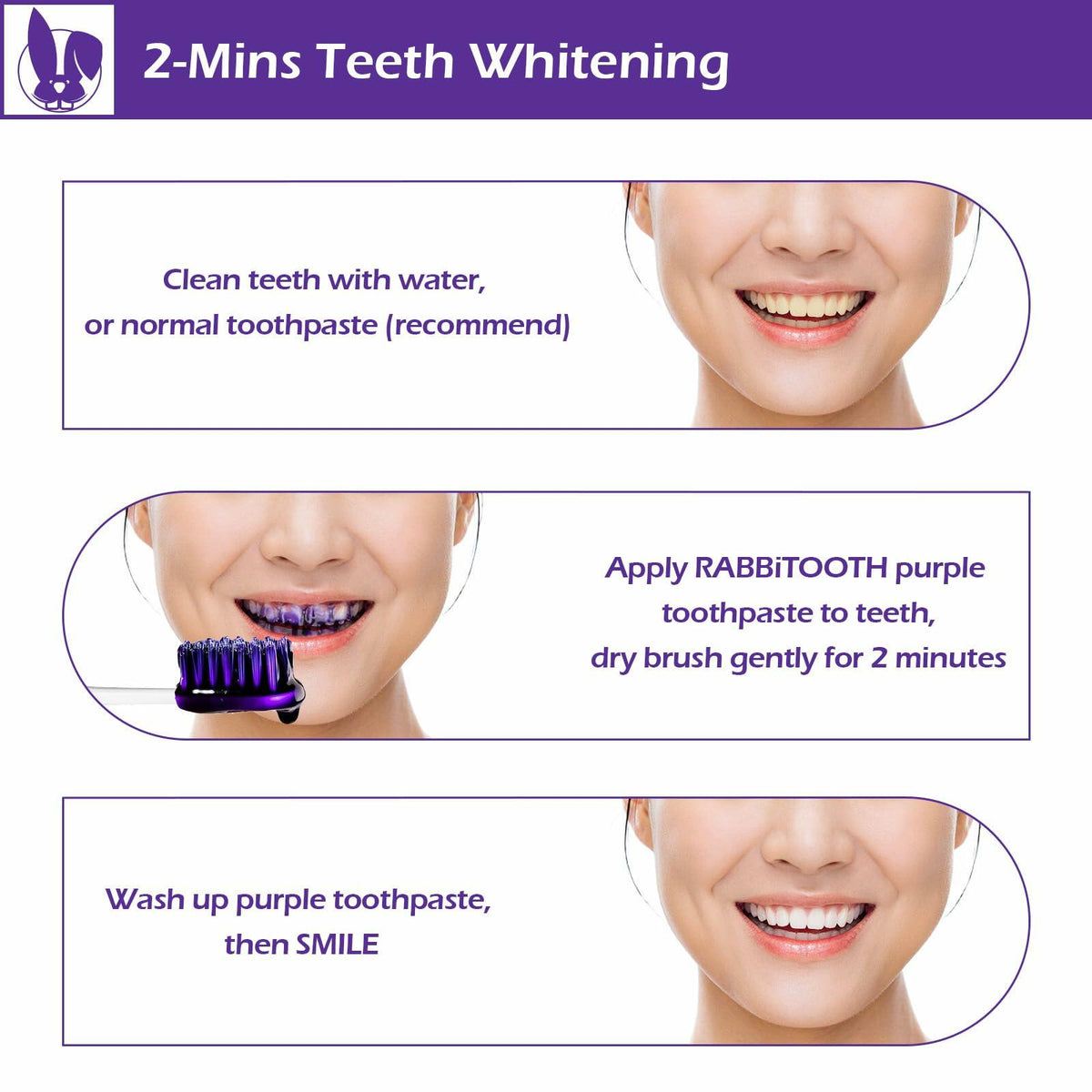 BestBy10/25 Rabbitooth Purple Teeth Whitening Serum 30ml Non-invasive Zero