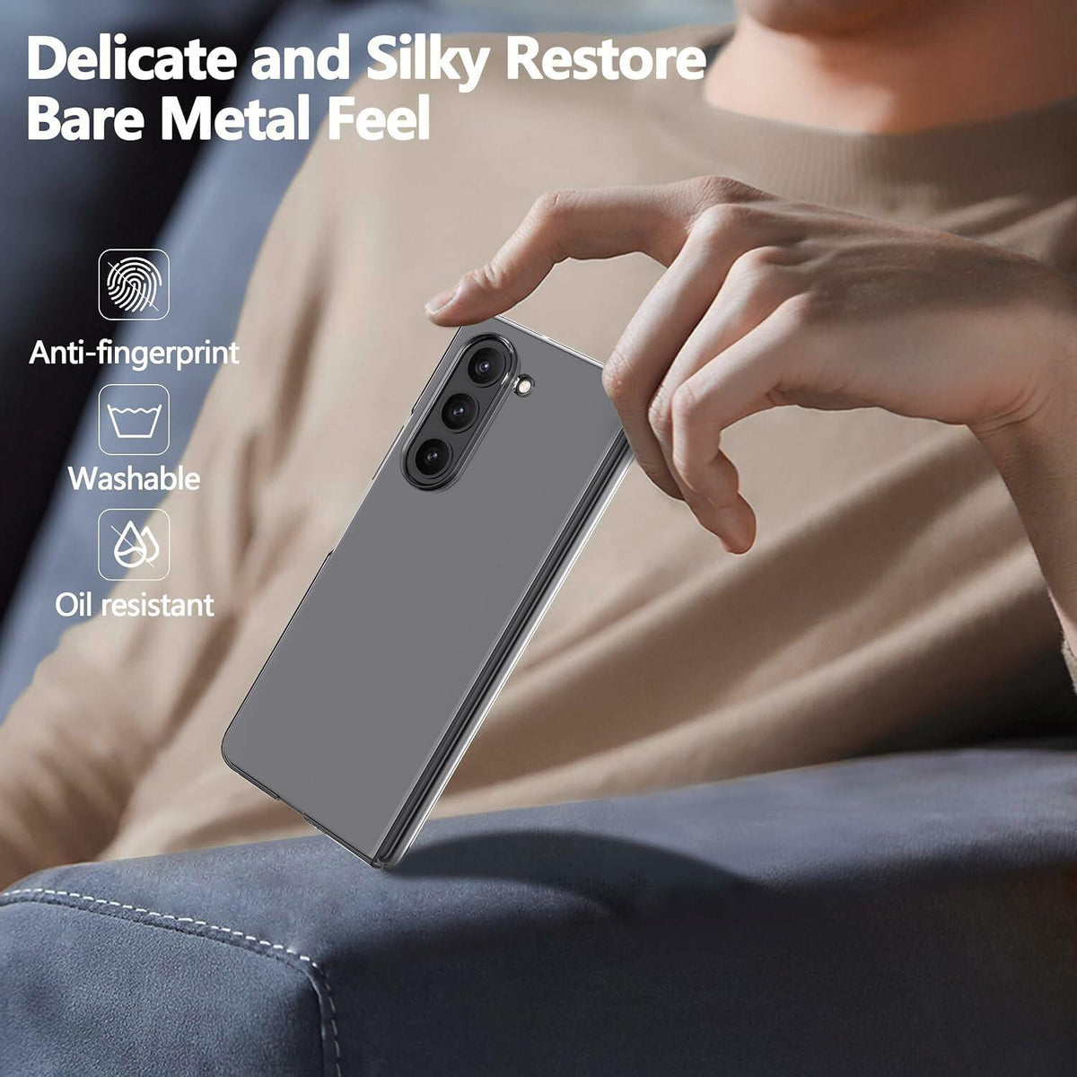 Clear Case Samsung Galaxy Z Fold 6 Ultra-thin Transparent Hard PC Cover