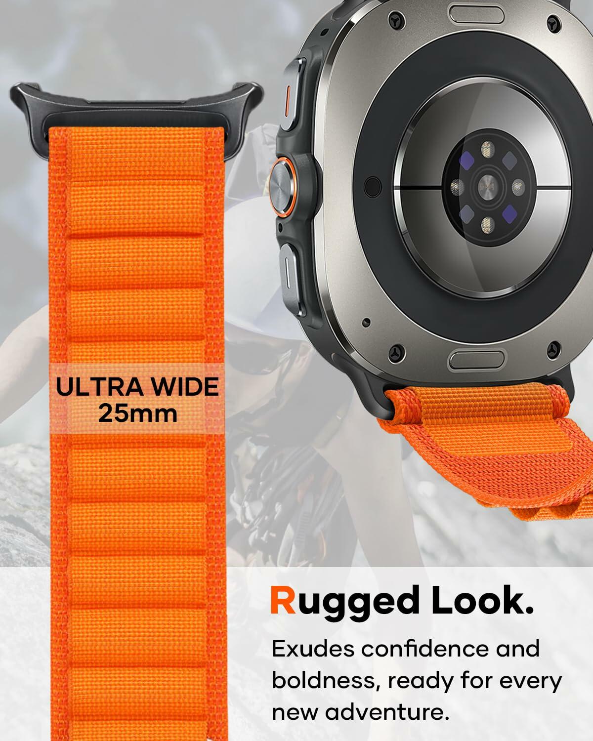 Nathlafu Galaxy Watch Ultra 47mm Band Rugged Alpine Loop Sport Strap
