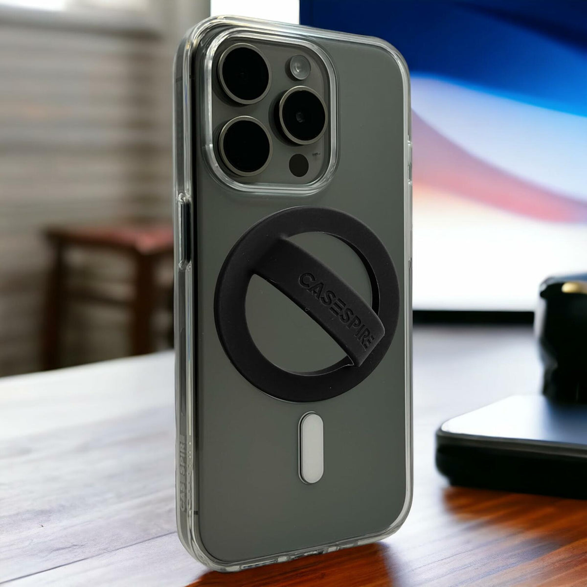 Casespire Clear Case + Comfy Loop for iPhone 15 Pro - Anti-Yellowing, ProMagnets
