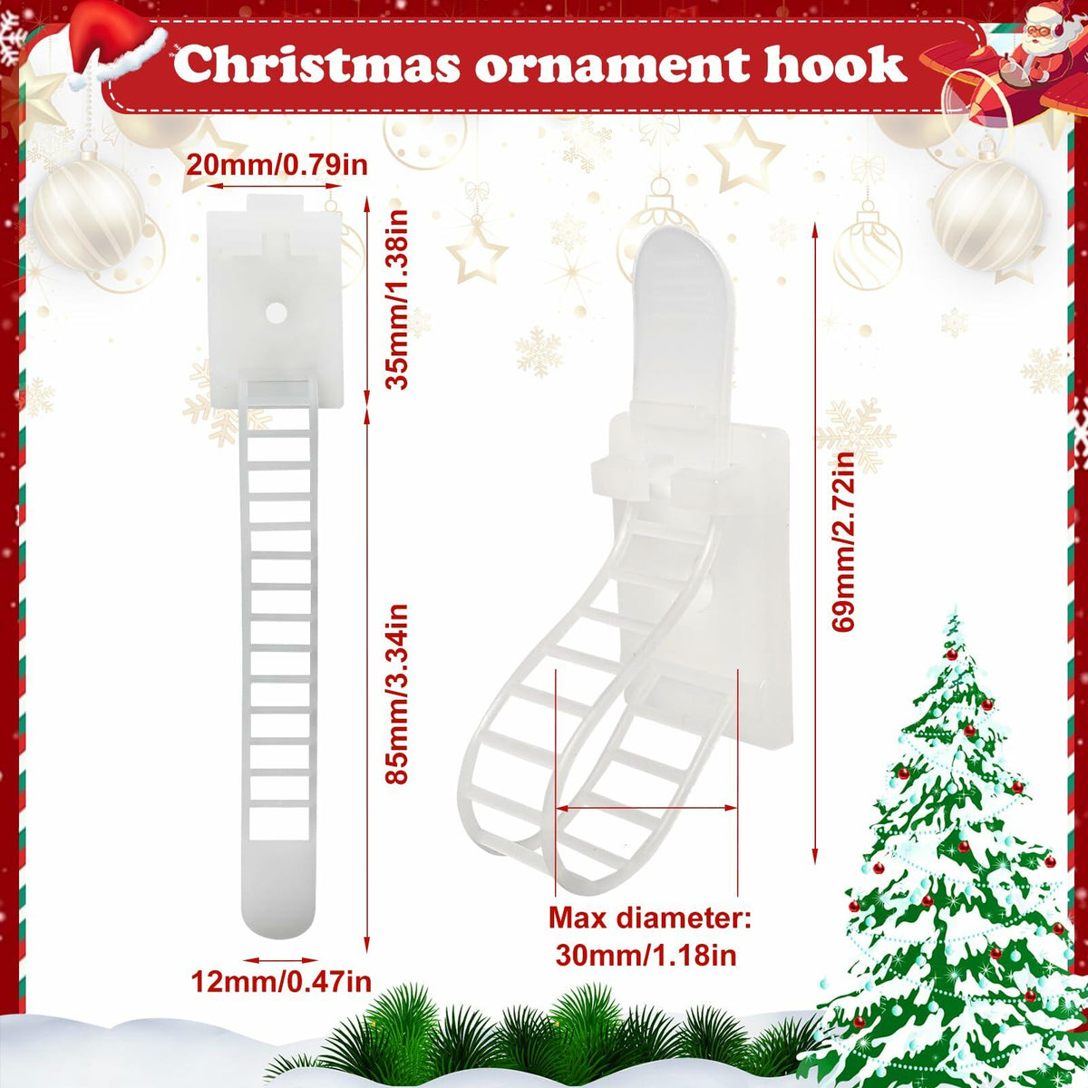 Ziolam 30 PCS Christmas Garland Hangers Adhesive Straps Reusable Stretchable