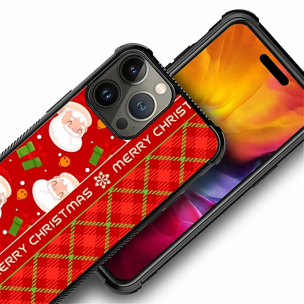 ZHEGAILIAN iPhone 15 Pro Max Case Military-Grade Shockproof Santa Claus