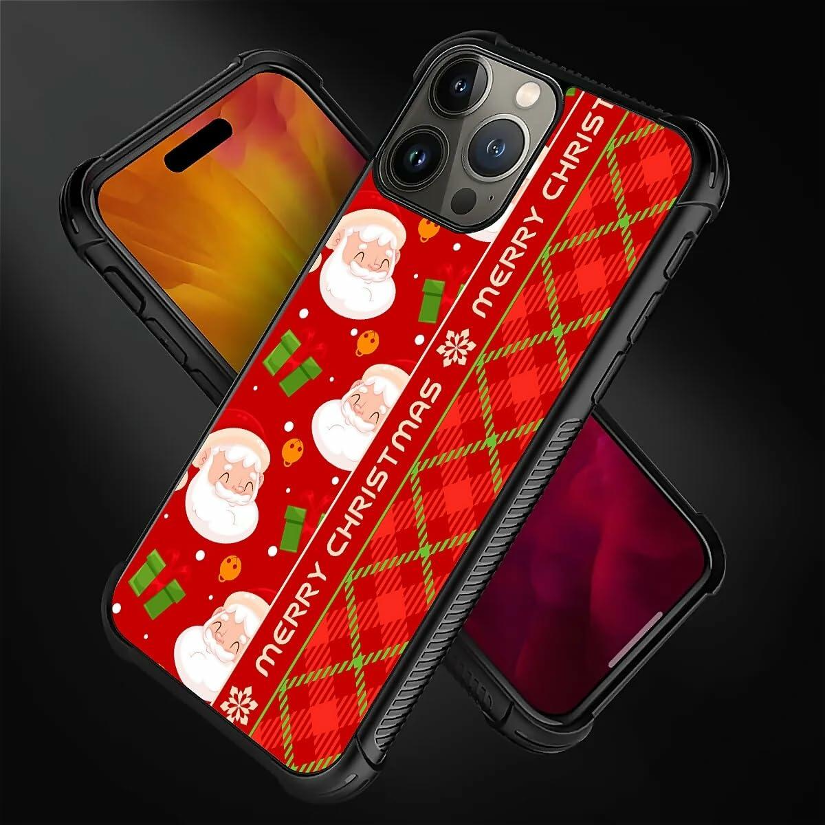 ZHEGAILIAN iPhone 15 Pro Max Case Military-Grade Shockproof Santa Claus