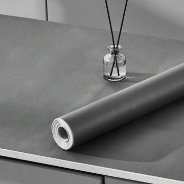 LONGYONG Black Peel and Stick Wallpaper 17.7x197in Waterproof Removable