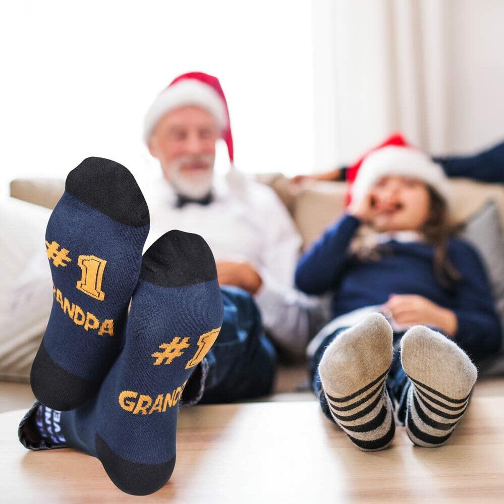 Veachog #1 Mom Socks Funny Gift from Son & Daughter Best Mom Ever