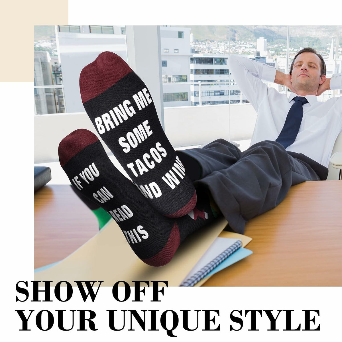 Funny Taco Socks Novelty Gift One Size Fits Most