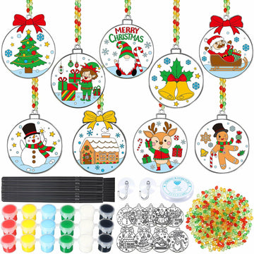Capoda 36 Sets Christmas Suncatchers Ornaments DIY Art Elegant Decorations