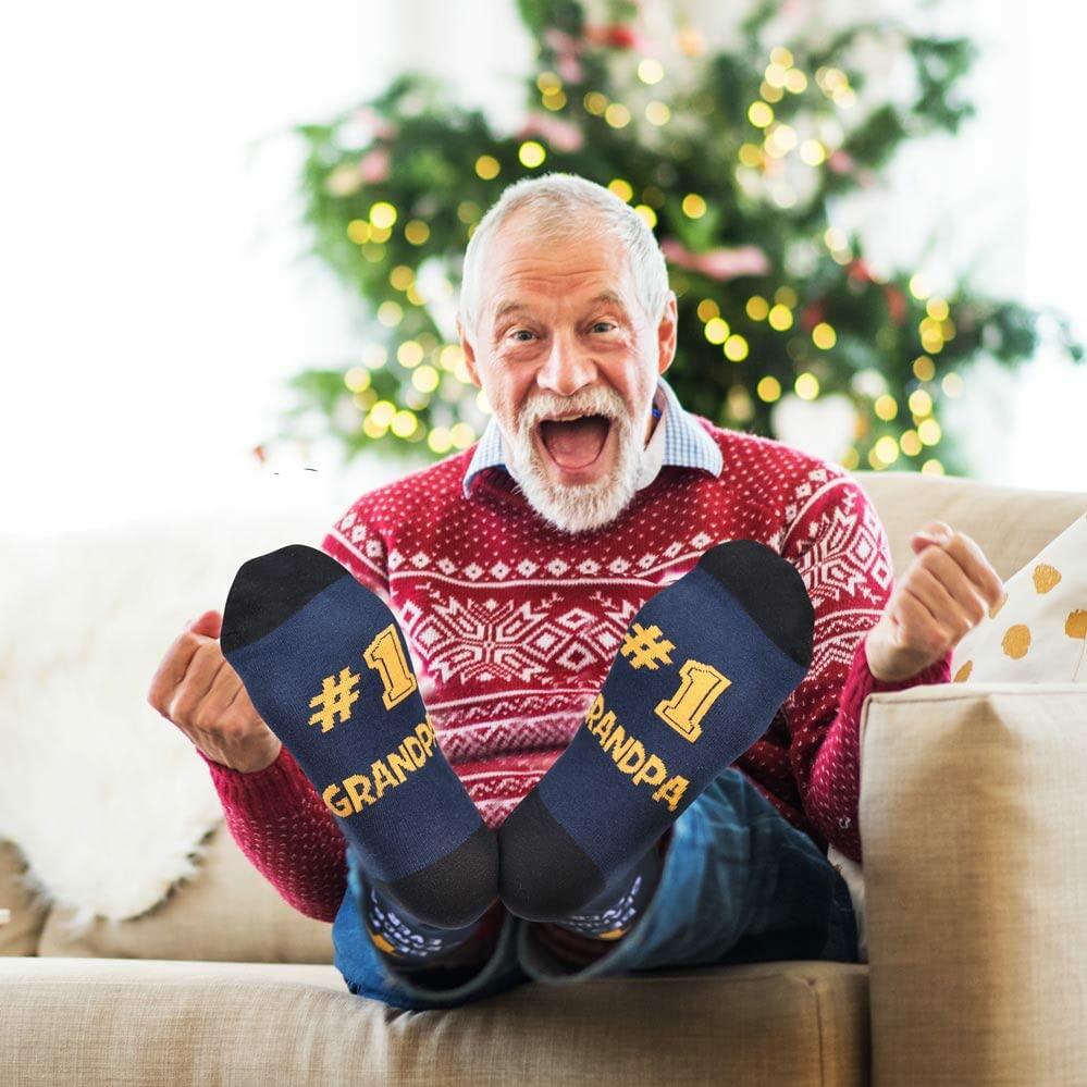 Veachog #1 Mom Socks Funny Gift from Son & Daughter Best Mom Ever