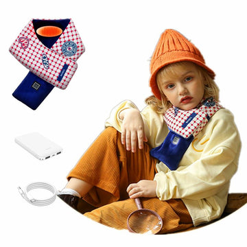 YISHIQI Kids Heated Scarf Rechargeable Neck Warmer with Power Bank