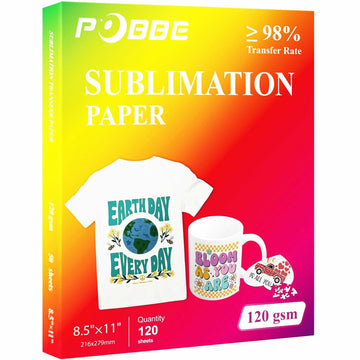 A-SUB Sublimation Paper 8.5x11in 120 Sheets 125gsm Heat Transfer Inkjet