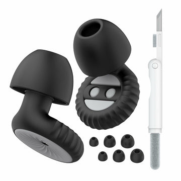 Reusable Ear Plugs 24dB Noise Reduction with Cleaning Pen for Sleep Travel