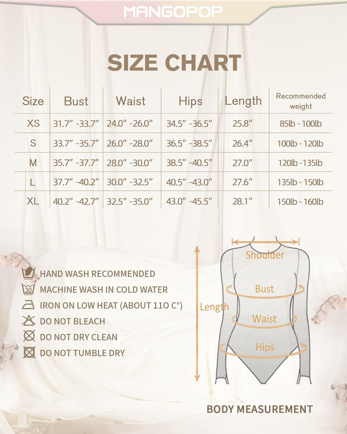 MANGOPOP Ribbed Long Sleeve Bodysuit Tummy Control Thong Seamless