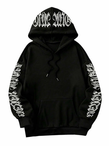 GORGLITTER Women's Halloween Hoodie Black Medium Oversized Sweatshirt
