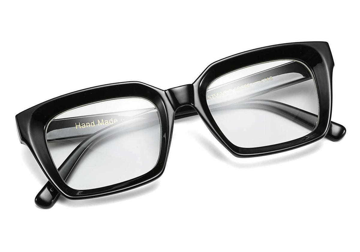 FEISEDY B2461 Square Thick Eyeglasses Frame Classic Unisex Eyewear