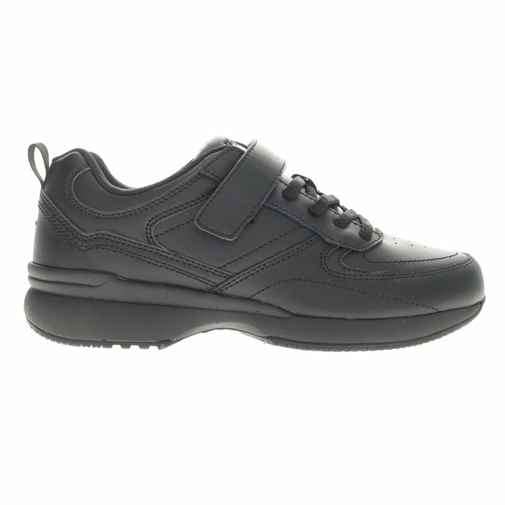 Propét LifeWalker Flex Leather Orthotic Comfort Walking Shoes Black US 6.5 Wide