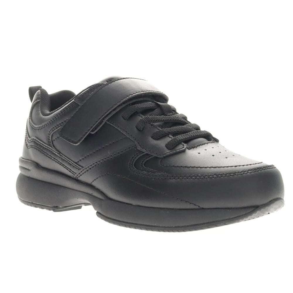 Propét LifeWalker Flex Leather Orthotic Comfort Walking Shoes Black US 6.5 Wide