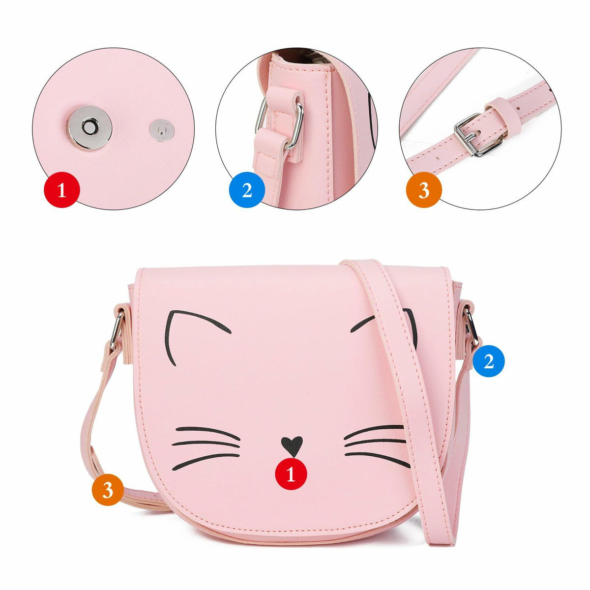 Gladdon Crossbody Bag Small Light Pink Purse for Teen Girls, Preteen