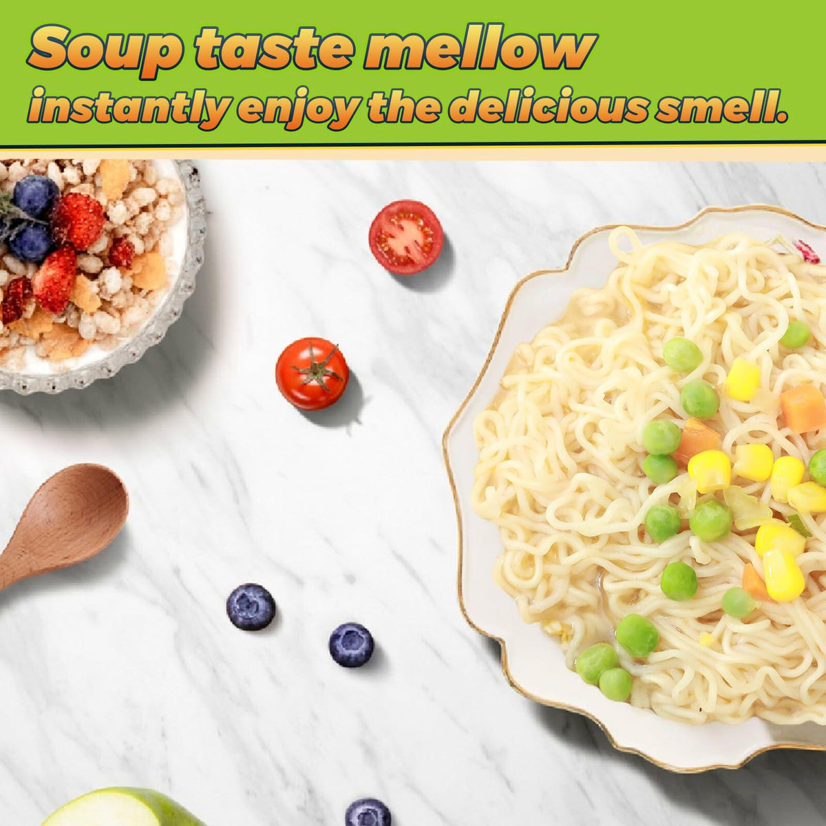 BestBy02/25 BaiXiang Vegetable Flavor Ramen Noodles Vegetarian Pack of 5