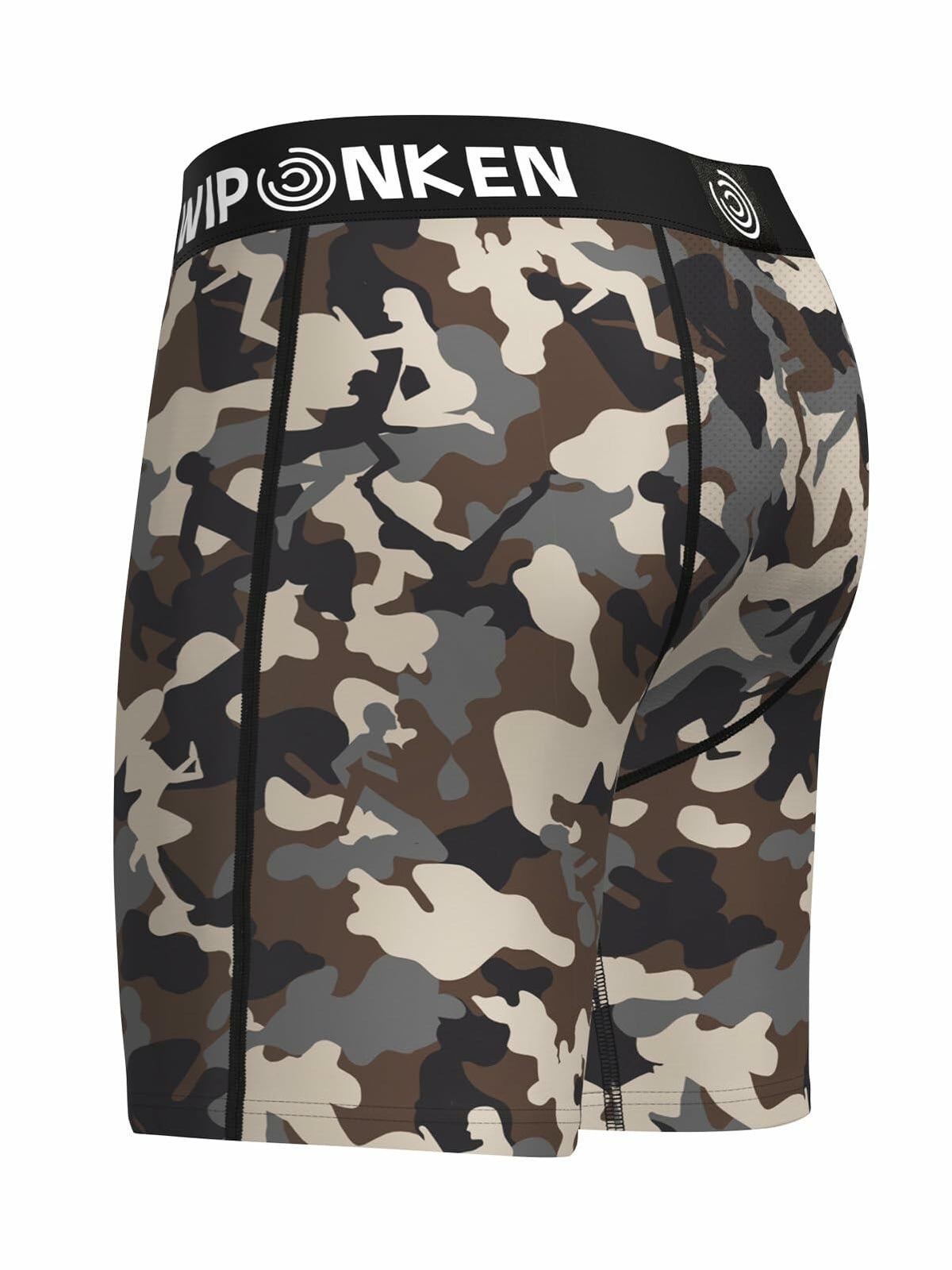 WIPONKEN Men's Boxer Briefs Camouflage Moisture Wicking No-Fly Underwear, Size M