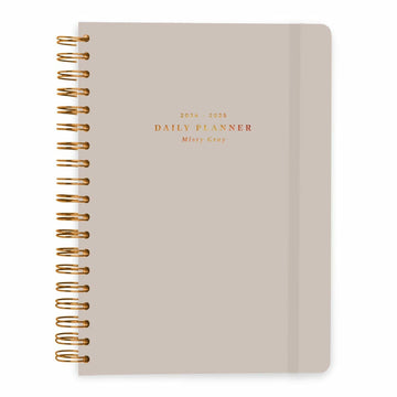 Kokonote Misty Gray A5 Academic Planner 2024-2025 Weekly 12 Months