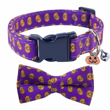SuperBuddy Adjustable Dog Collar with Bowtie - Small Medium Large Sizes