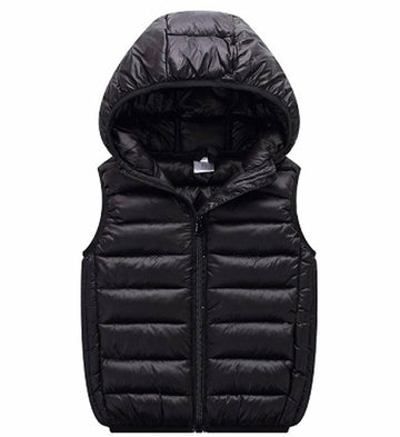 LANBAOSI Kids Winter Hooded Puffer Vest Lightweight Sleeveless Size 4T