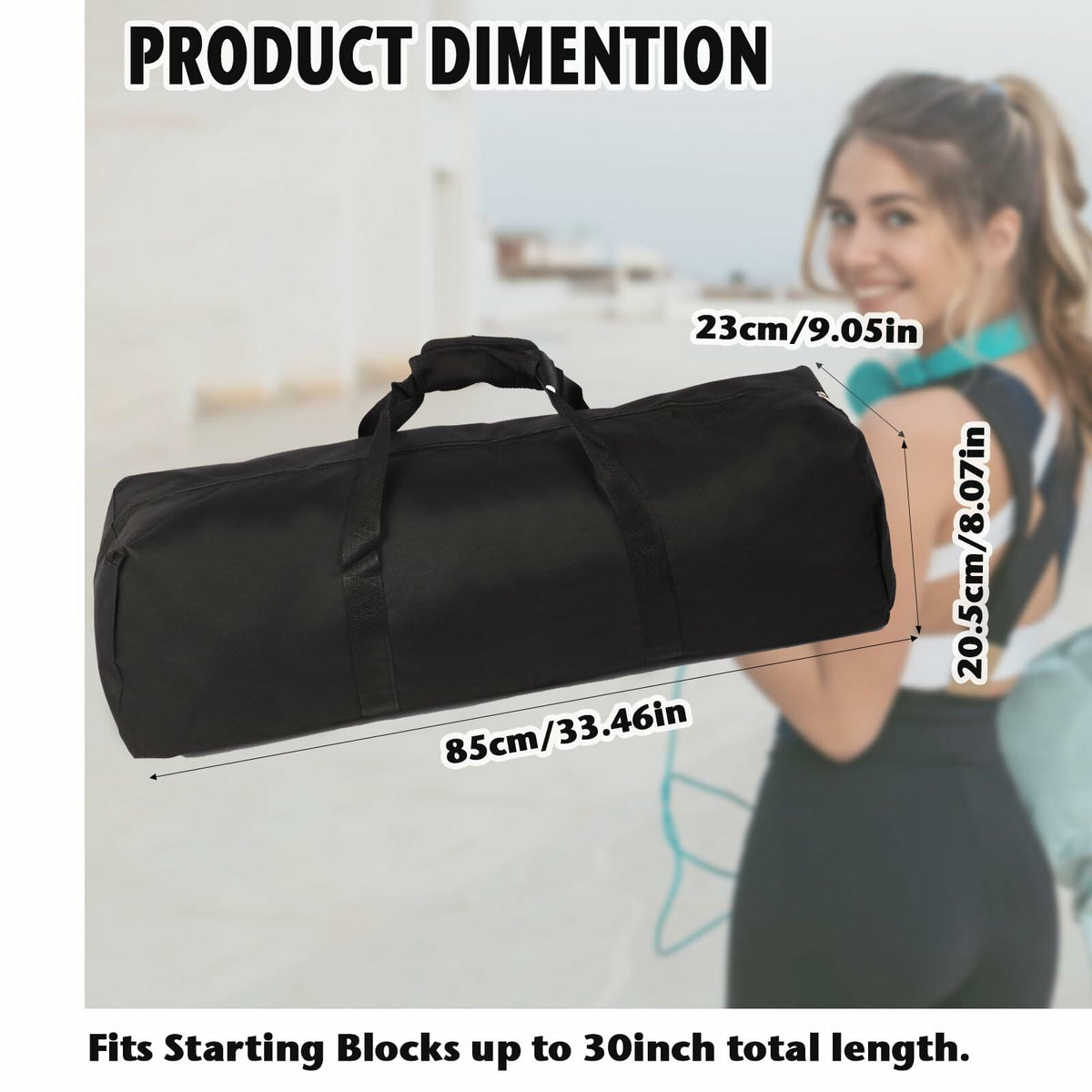 AYIXITIELU Waterproof 31.5in Starting Blocks Storage Bag, Heavy-Duty, Black