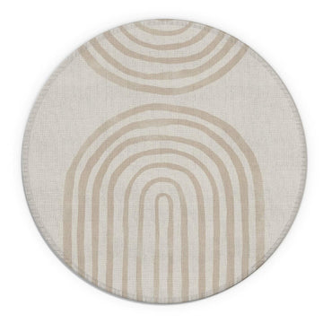 Knibeo Rainbow Mouse Pad 7.9x7.9in Round Waterproof Special Education Gift