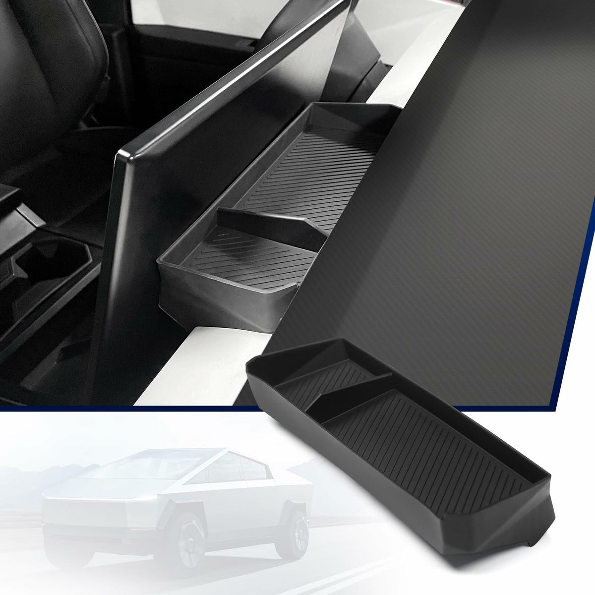 Arthmotor Tesla Cybertruck 2024-2025 Silicone Center Console Organizer Box