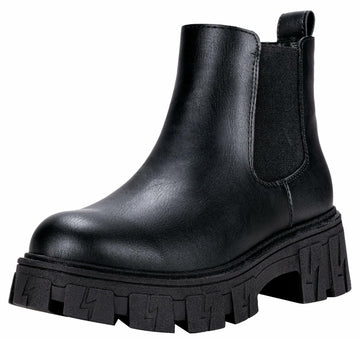 Jeossy Women's Nude Chelsea Combat Boots DJY9620, Platform, Size 9