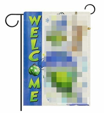 Hzppyz Blue Xmas Max Dog Garden Flag 12x18 Double Sided Outdoor Yard Decor